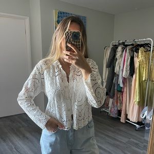 Vintage Crochet Buttondown Top